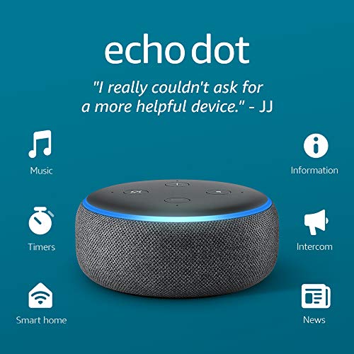 Echo Dot (3rd Gen, 2018 Release) - Smart Speaker with Alexa - Charcoal