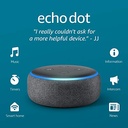 Echo Dot (3rd Gen, 2018 Release) - Smart Speaker with Alexa - Charcoal