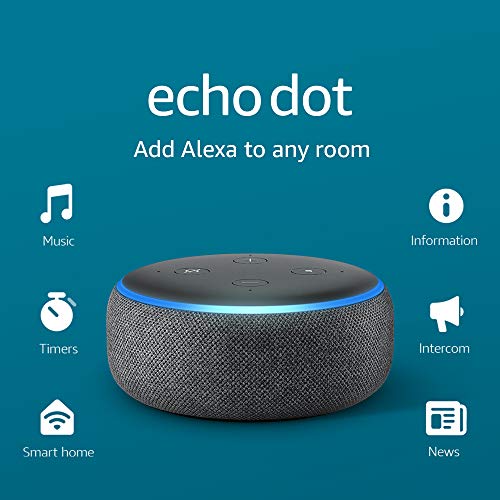Echo Dot (3rd Gen, 2018 Release) - Smart Speaker with Alexa - Charcoal