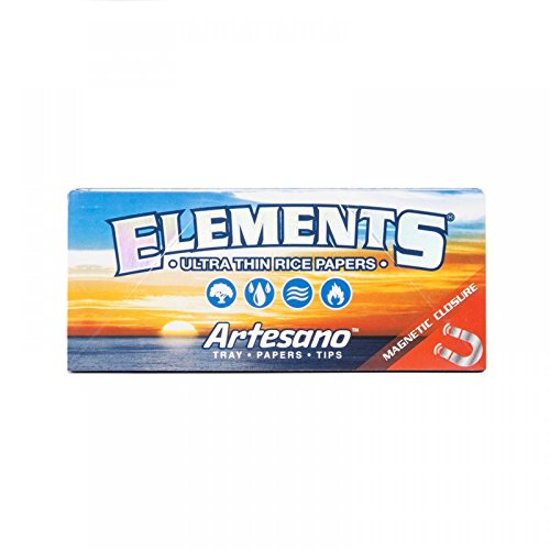 Elements Ultra Thin Rice Rolling Papers - Artesano King Tray Papers and Tips