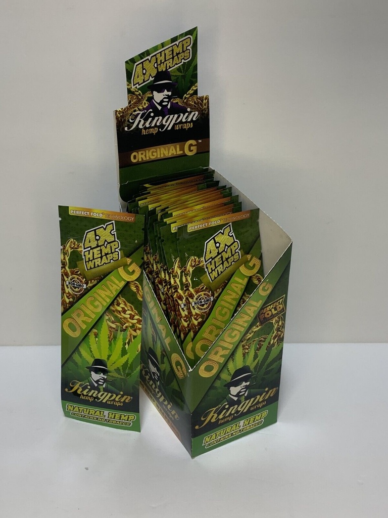 KINGPIN HERBAL WRAPS - OG ORIGINAL Flavor/ 5 PACKS/ 4 Toasted Wraps per Pack