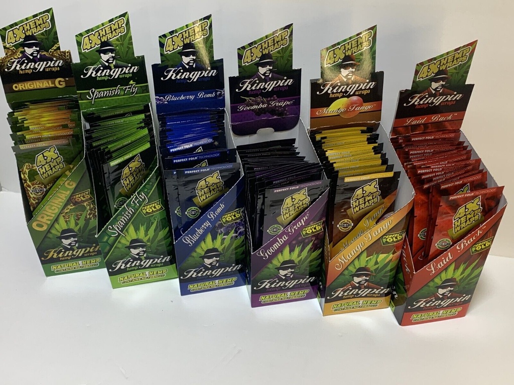 KINGPIN HERBAL WRAPS - OG ORIGINAL Flavor/ 5 PACKS/ 4 Toasted Wraps per Pack