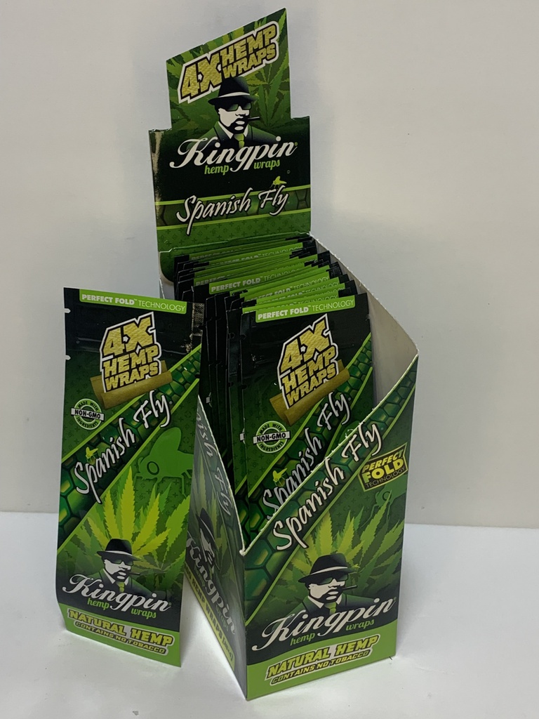 KINGPIN HERBAL WRAPS - SPANISH F. Flavor/ 5 PACKS/ 4 Toasted Wraps per Pack