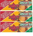 THREE PACKS of Juicy Jay's JAMAICAN RUM Flavored 1 1/4 Size Rolling Papers