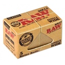 RAW Classic Natural Unrefined Rolling Paper Rolls - 5 Meter Roll - Single Wide Size (2 Rolls)