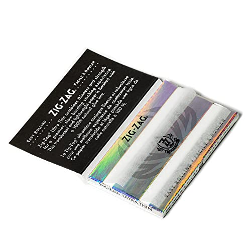25 Packs Zig Zag Ultra Thin Cigarette Rolling Papers 100 Leaves/Pack Slow Burning