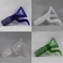 Red Eye Glass Full Colour Cone Bowl-14mm Male