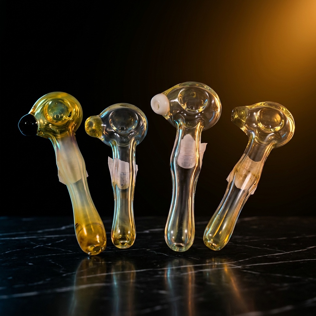 Shine Glassworks- 4" Fumed Stringbean Pipe