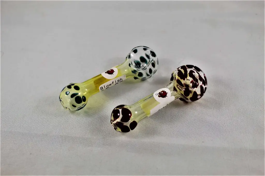 Blowfish Glass 3.5" Fumed Dotted Head Spoon