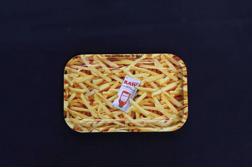 Raw French Fries Rolling Tray -Small