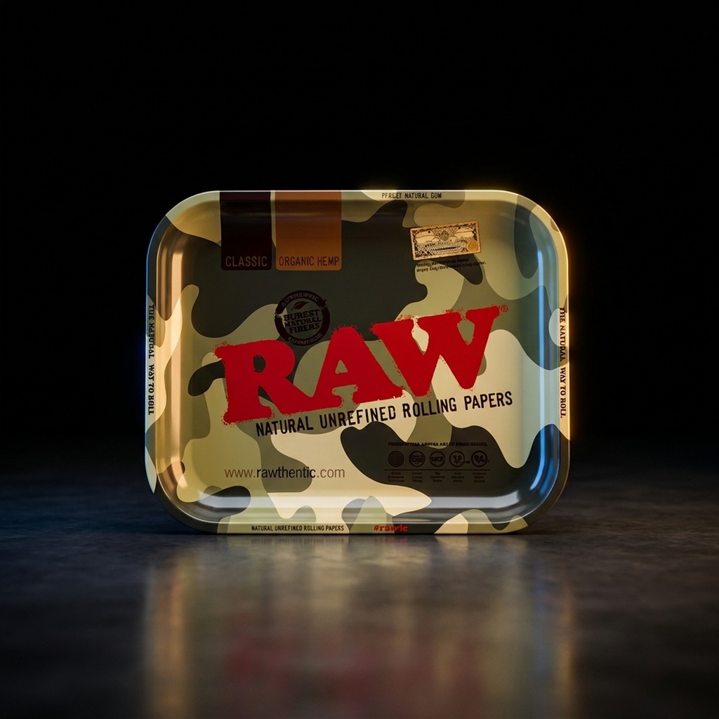 Raw Camo Rolling Tray-Large