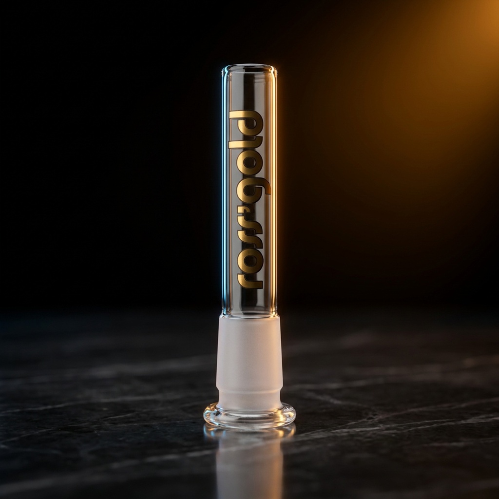 Ross' Gold Glass Clear Diffuser Downstem-4"
