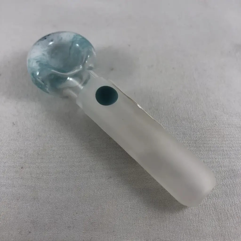 Jellyfish Glass Frit Head Frosty Spoon-Blue