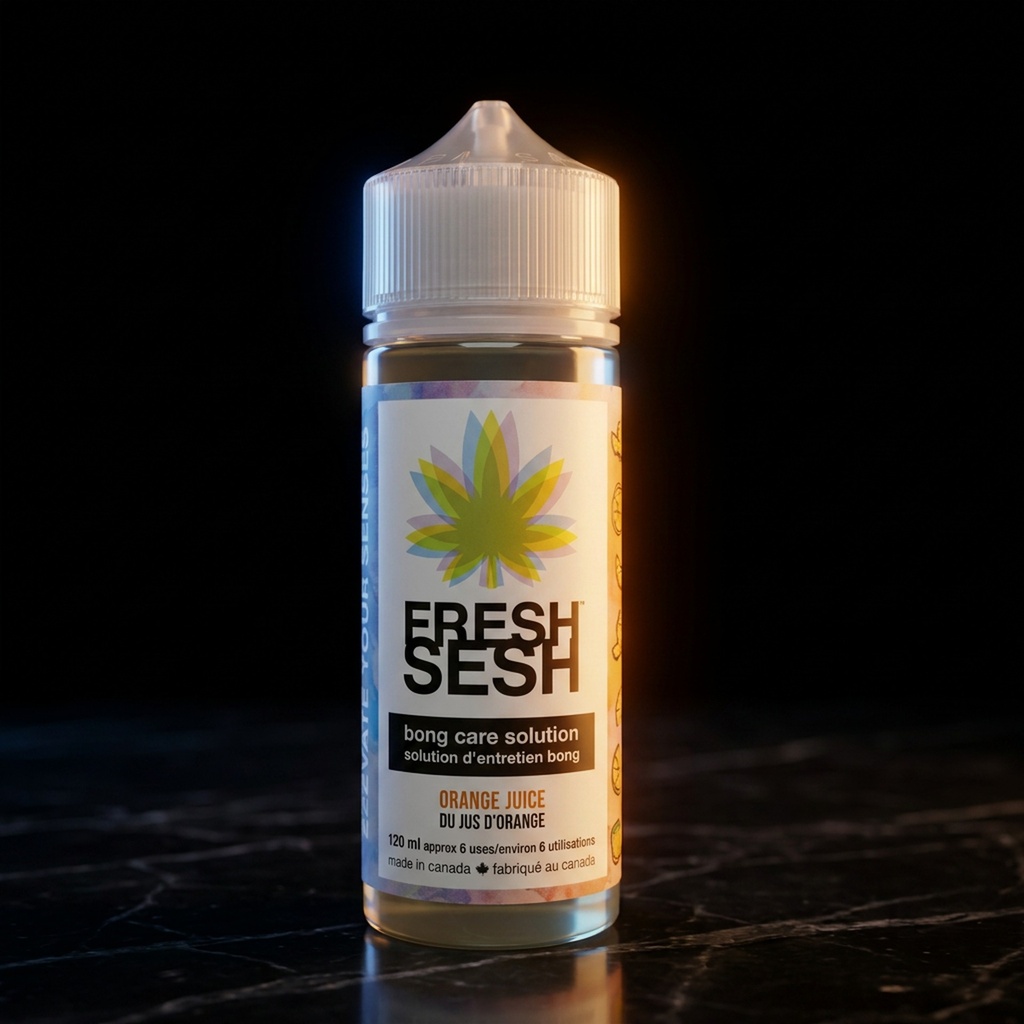 Fresh Sesh Bong Care Solution 120mL-Orange Juice