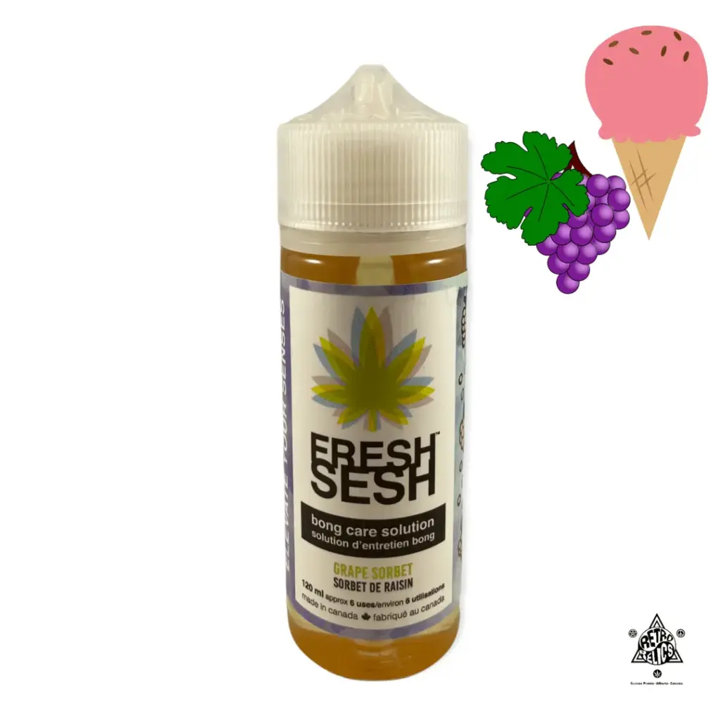 Fresh Sesh Bong Care Solution 120mL- Grape Sorbet