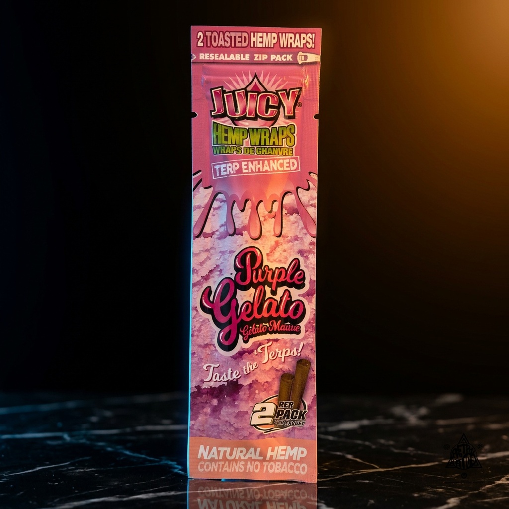Juicy Terp Enhanced Hemp Wraps- Purple Gelato