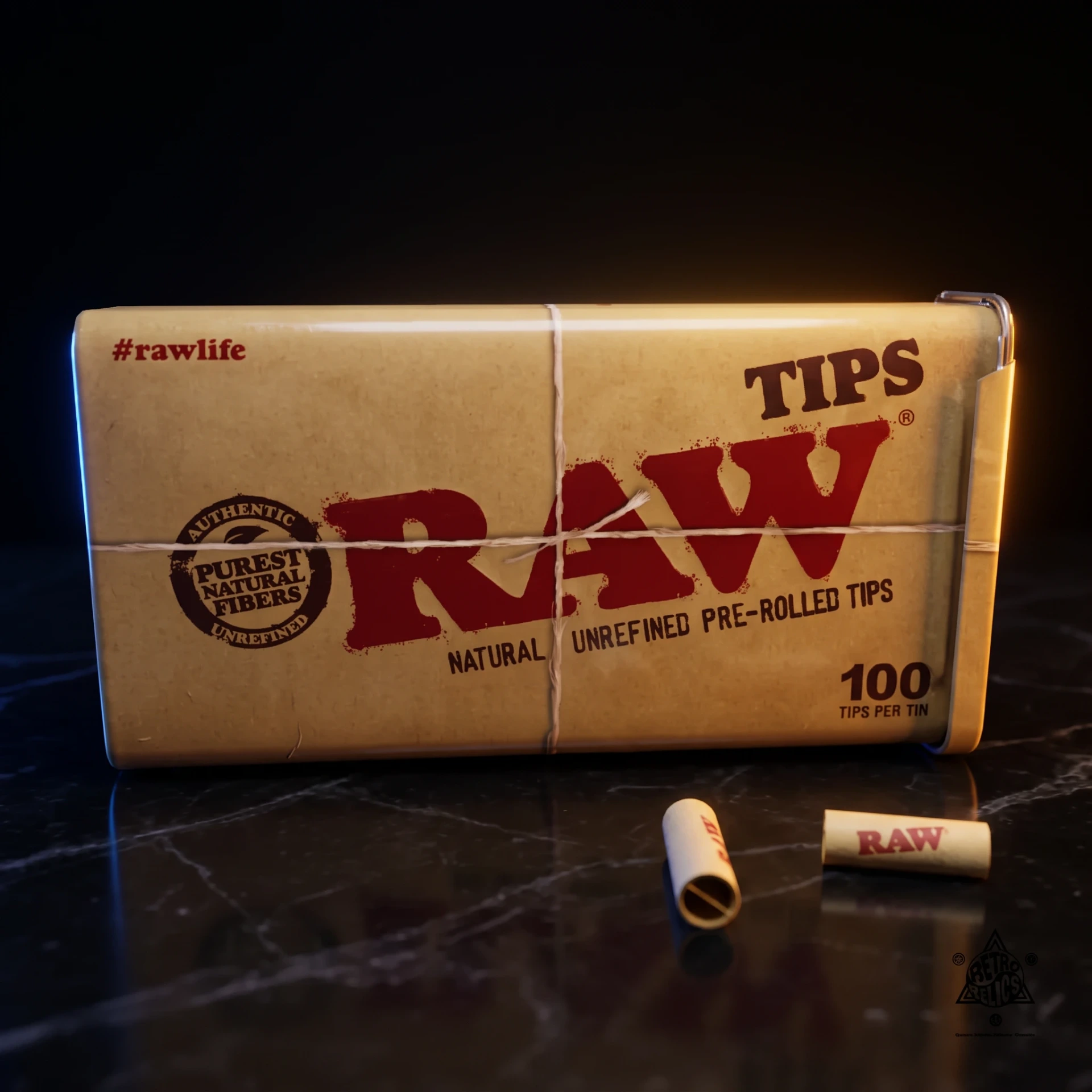 Raw Pre Rolled Tips-Tin of 100