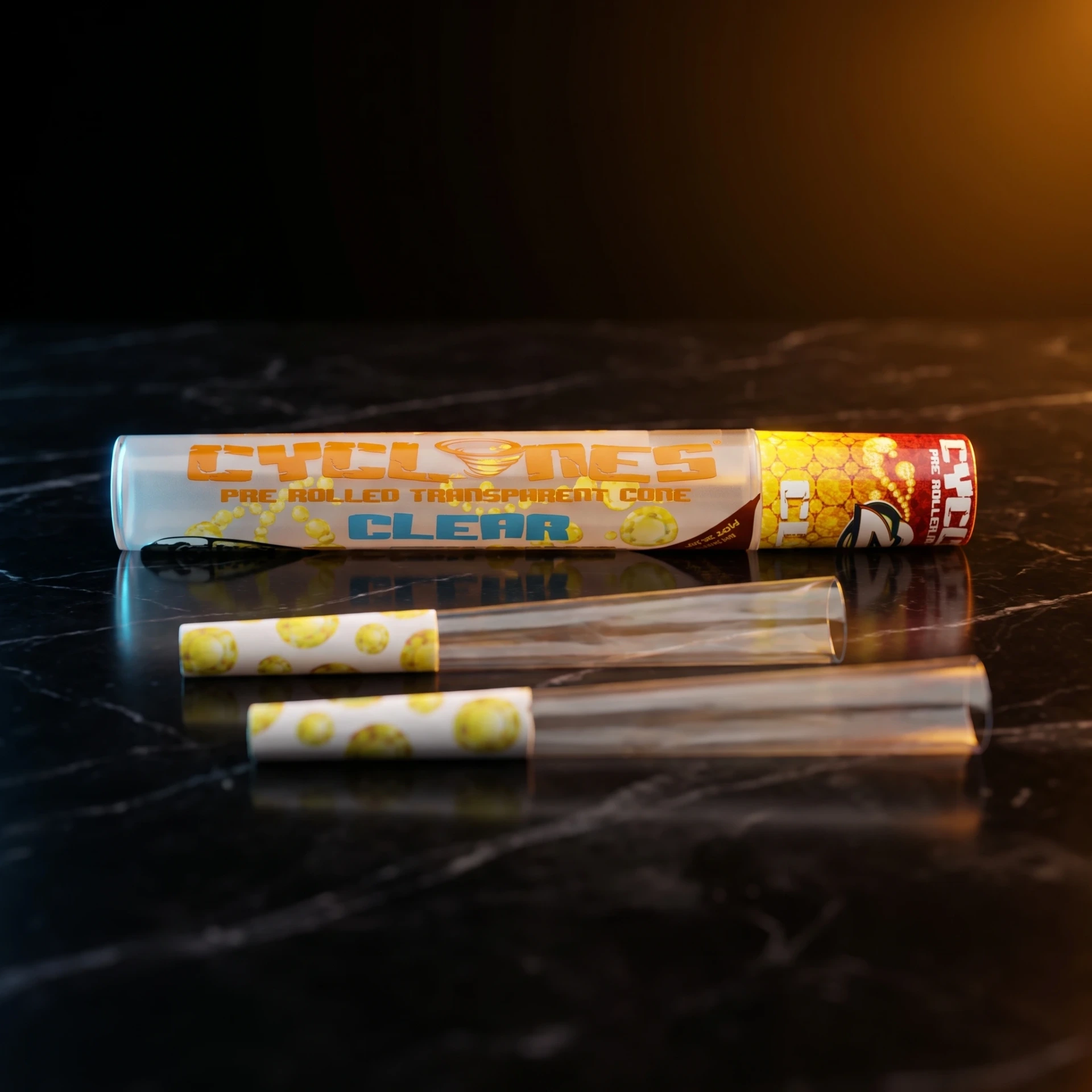 Cyclones Clear Cones 1¼" -Pimperschaps
