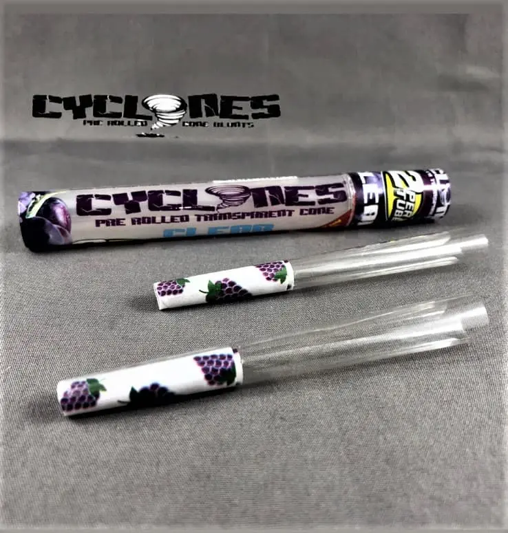Cyclones Clear Cones 1¼" -Grape