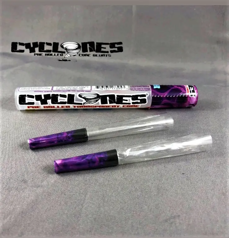 Cyclones Clear  Cones 1 ¼"-Purple Unknown