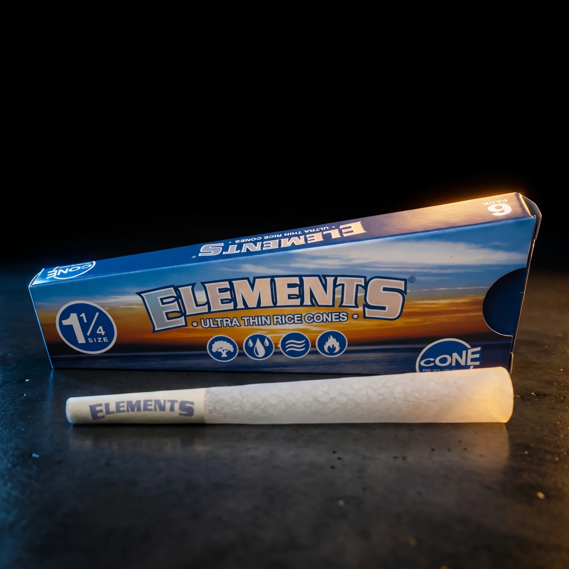 Elements Cones 1 ¼ -6 Pack