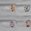 Dealz Glass  Spoon Pipe With Dots