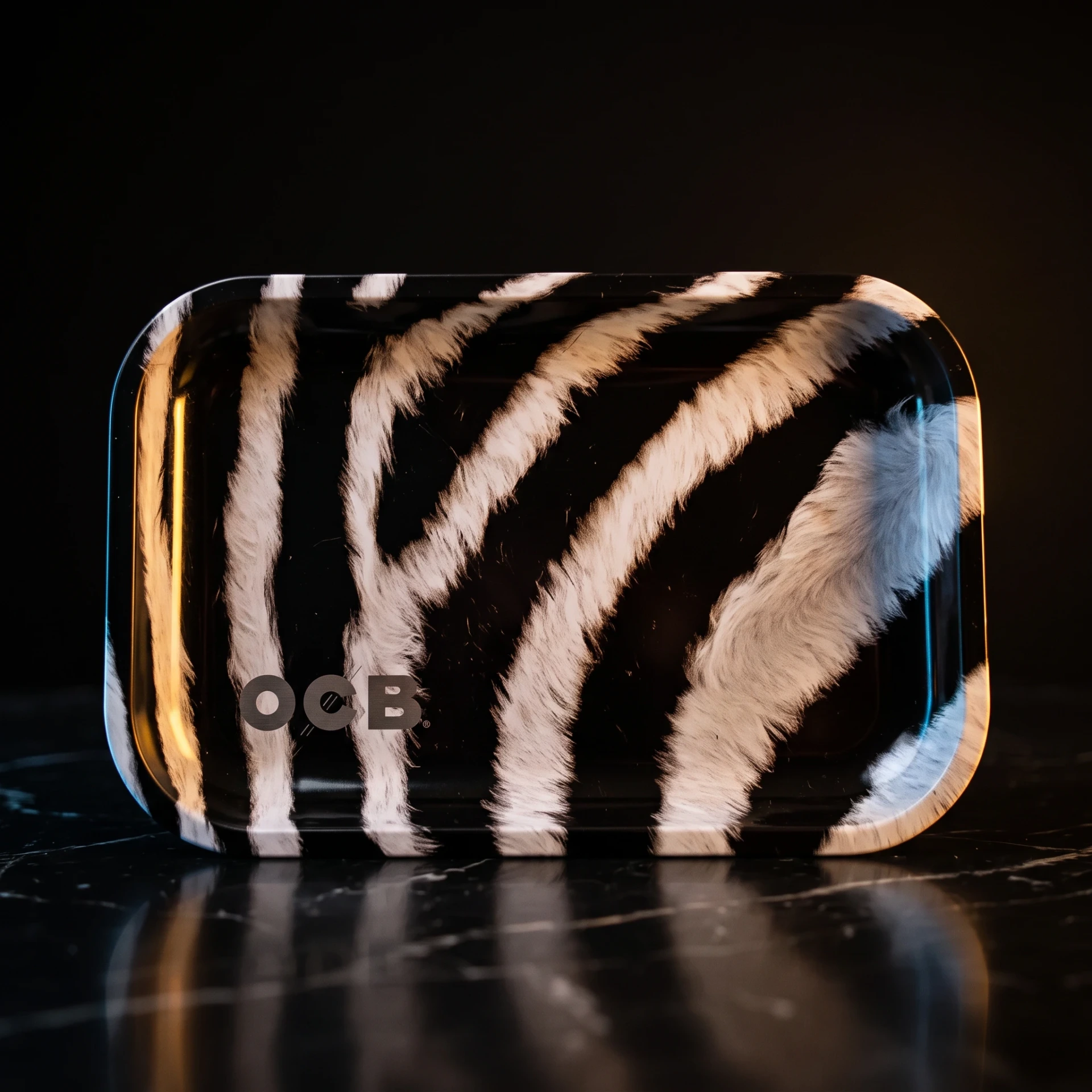 OCB Zebra Medium Rolling Tray
