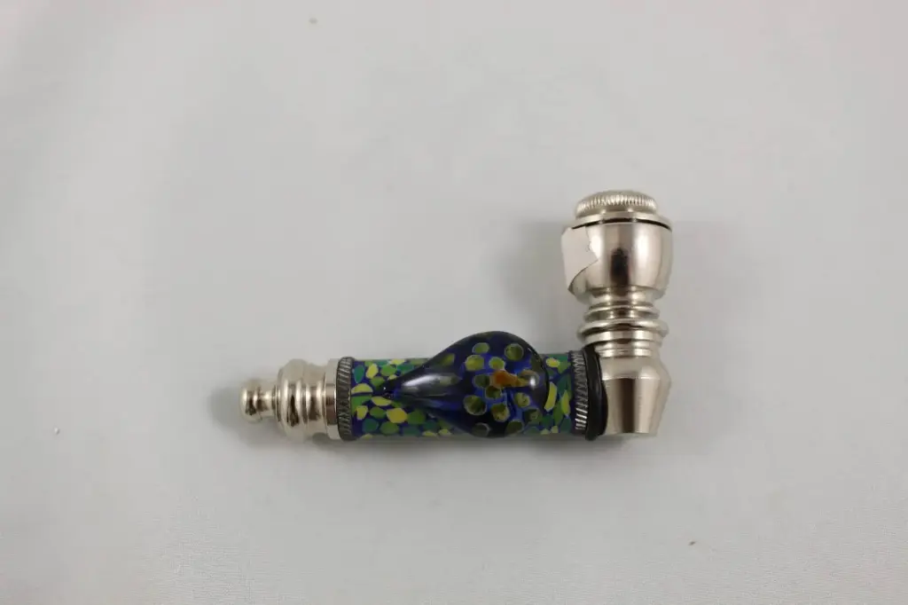 Glass Mushroom Pendant & Fimo Metal Pipe 