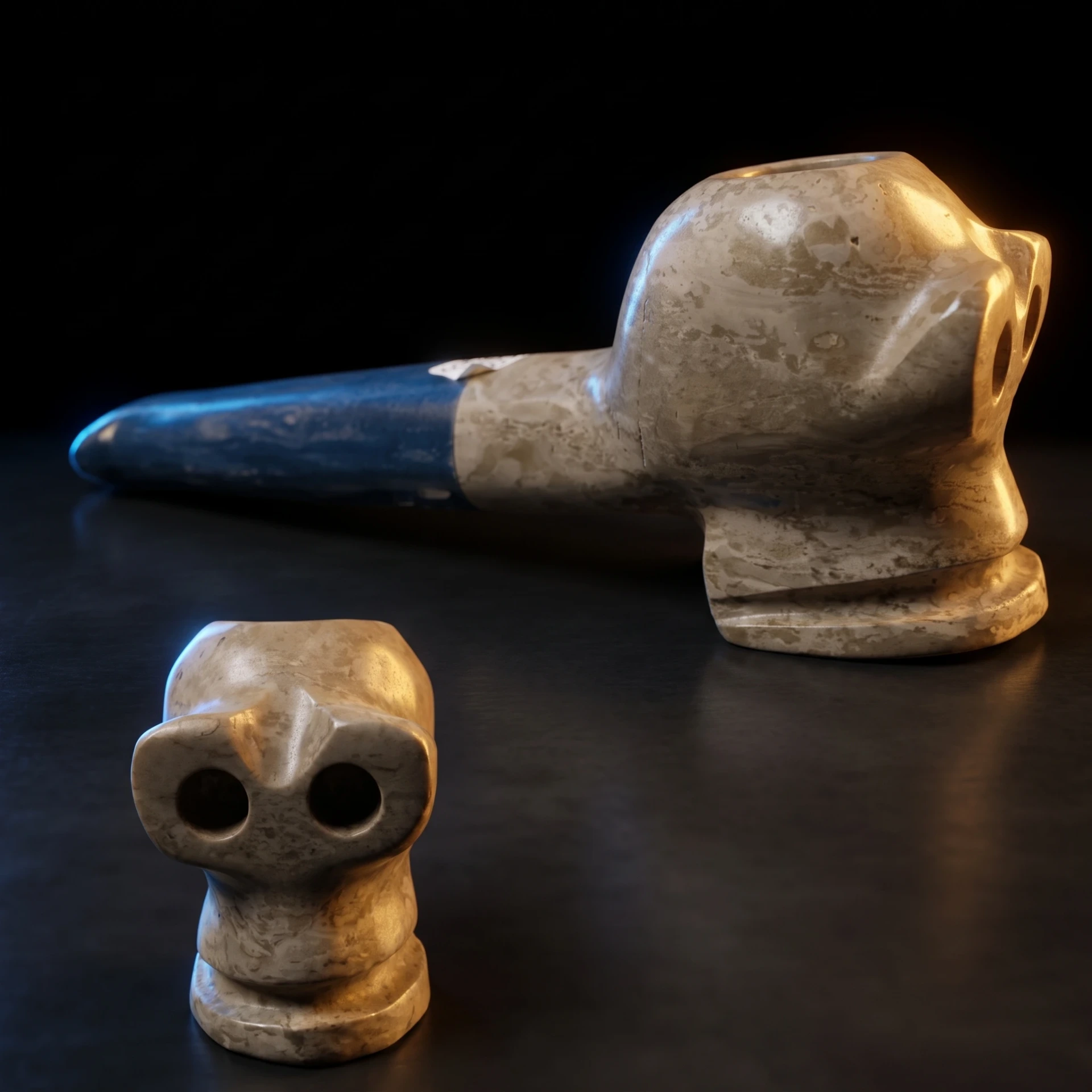 Onyx Pipe Skull Large