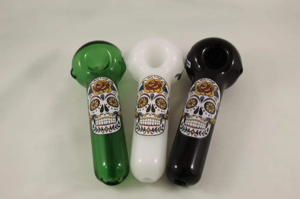 Chameleon Glass -Sugar Skull Pipes