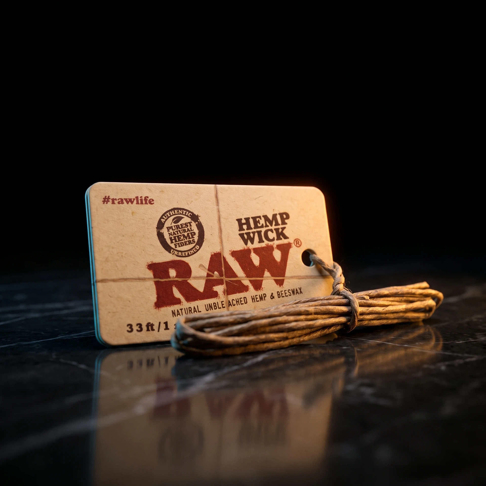 Raw Hempwick-3.3 ft