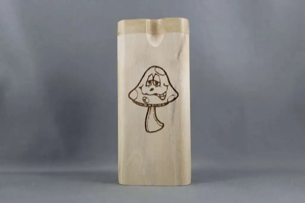 Engraved Wood Dugout- Mushroom