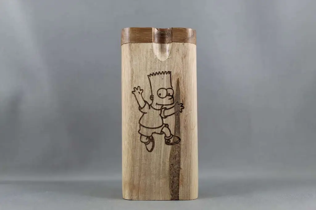 Engraved Wood Dugout-Bart Simpson