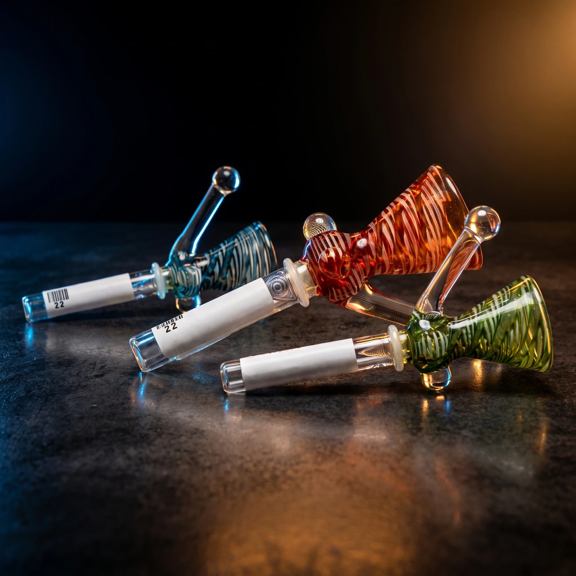 Deep  Coloured Cone Bowls-9mm Male