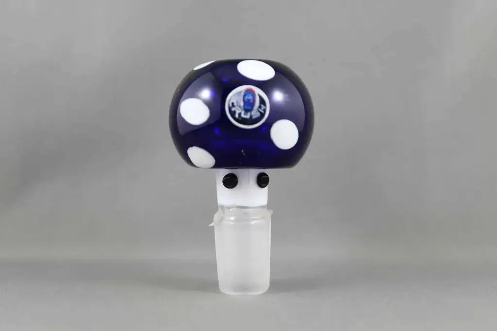 Crush Glass Mushroom Bowl-18mm Male