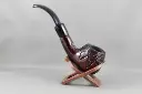 Shire Pipe Engraved Apple Rosewood Bent Sherlock