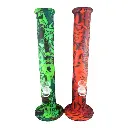 Silicone Straight Tube Graffiti Bong