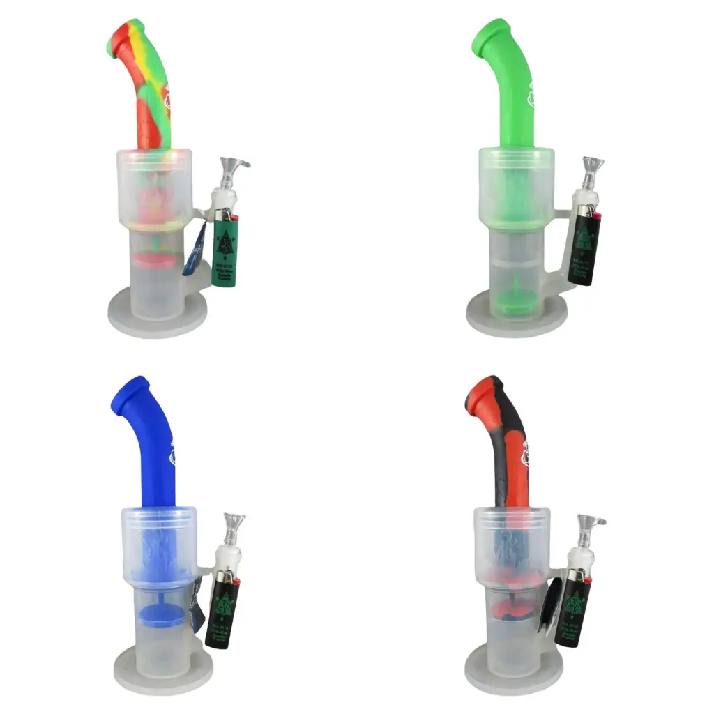 Lit Silicone Dual Perc Water Bong