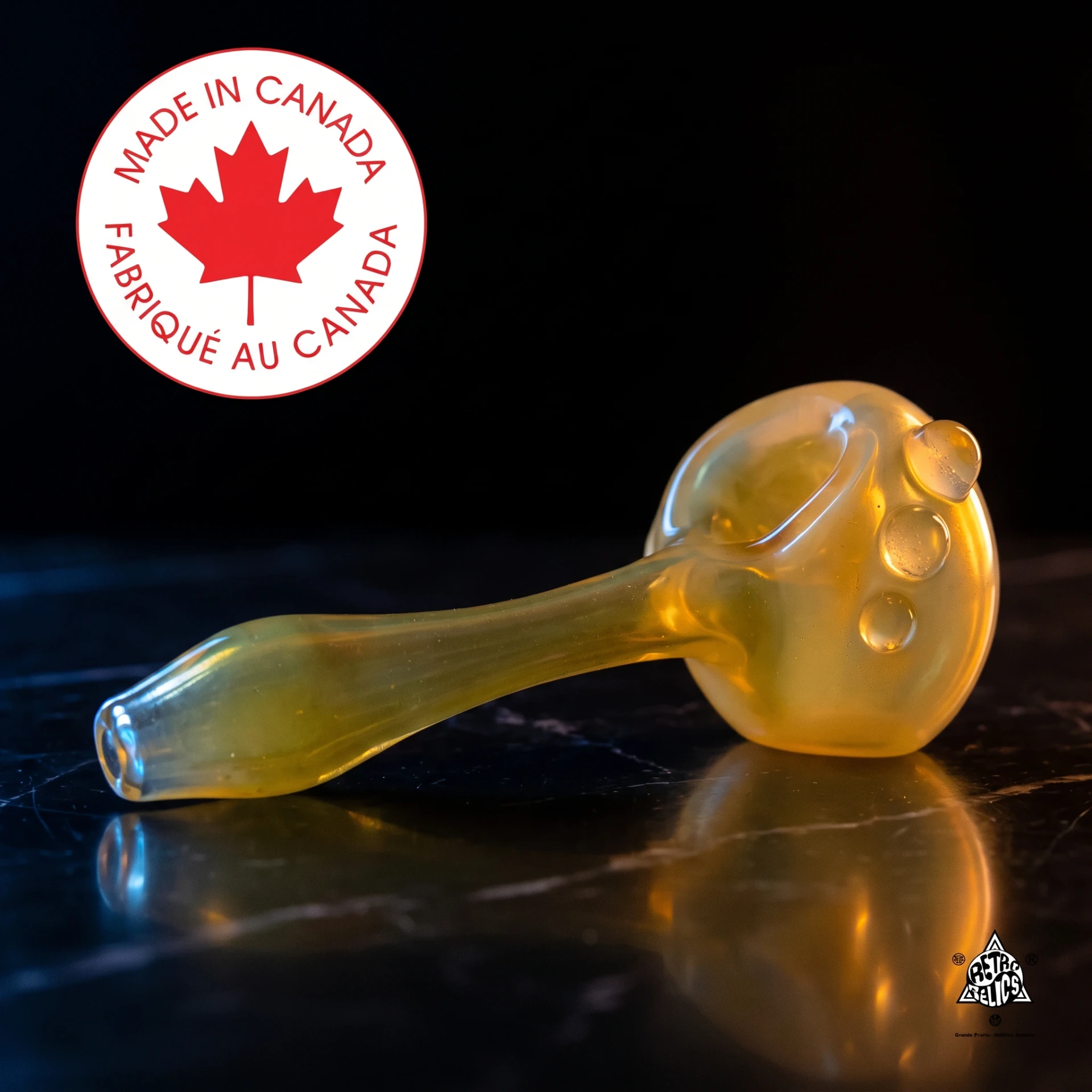 NDI Glass Fumed Colour Changing Spoon Pipes