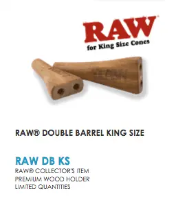 Raw Double Barrel King Size Wooden Cigarette Holder