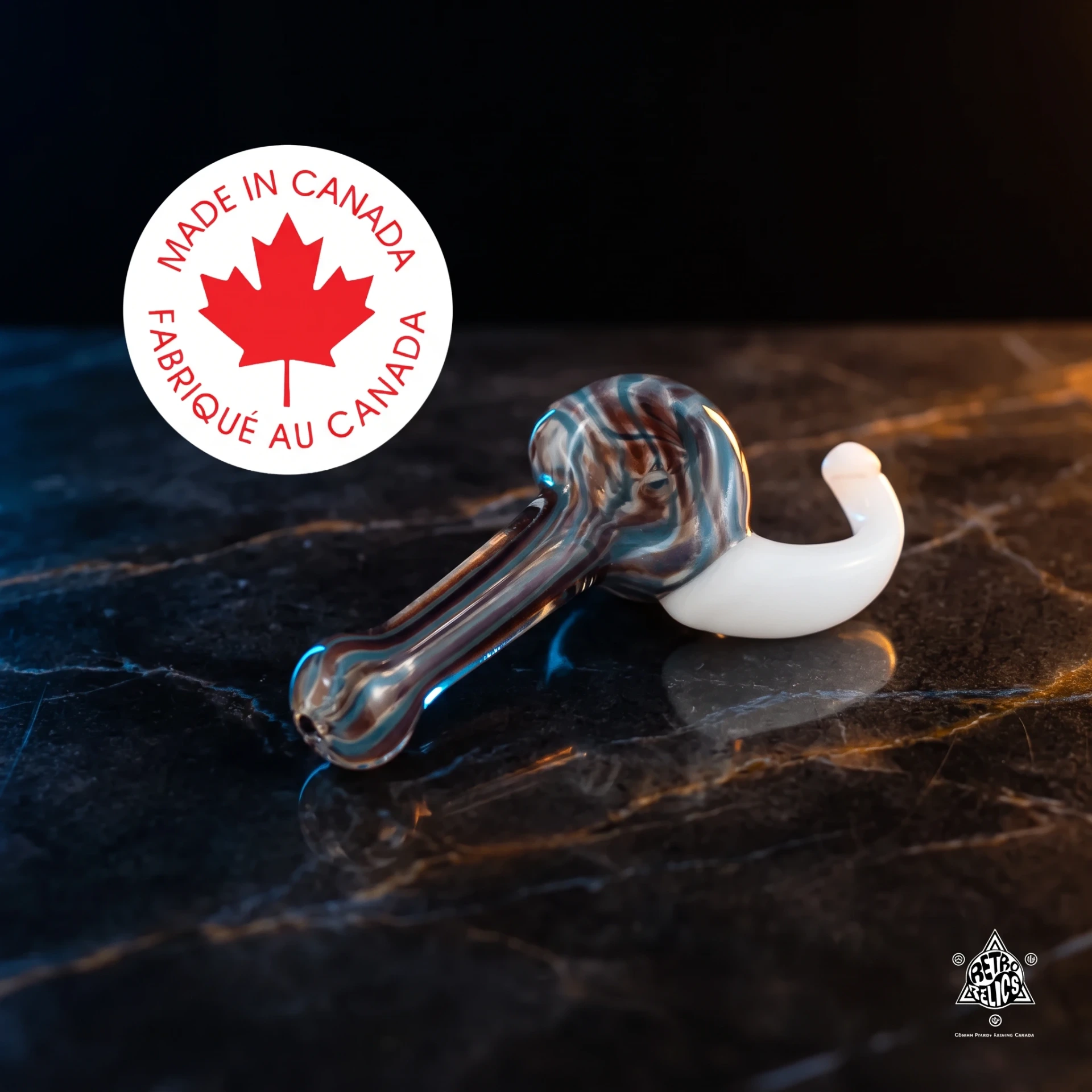 Sam's Glass - Coloured Twist White Horn