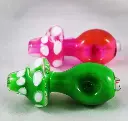Red Eye Glass Glow Mushroom Pipes-Assorted Colours