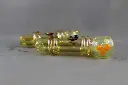 Red Eye Glass Three Dot Hand Pipe