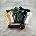 Red Eye Glass Spoon Pipe With Built In Screen