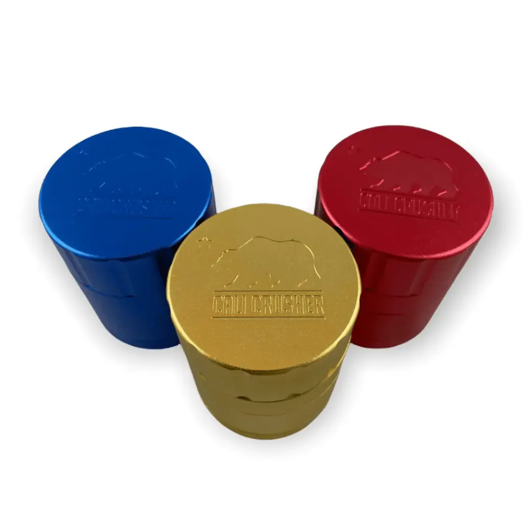 Cali Crusher 2.0 Quick Lock 4 piece Grinder-Small Embossed (red)