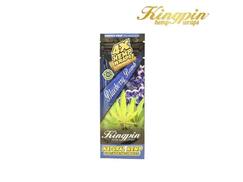 Kingpin Blueberry Bomb Hemp Wraps 4 pack