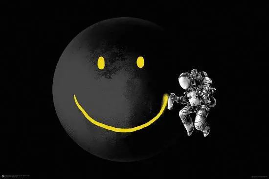 Regular Poster-Smiley Face In Space