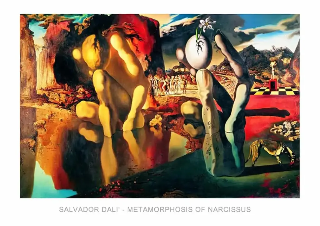 Regular Poster-Salvador Dali- Metamorphosis Of Narcissus
