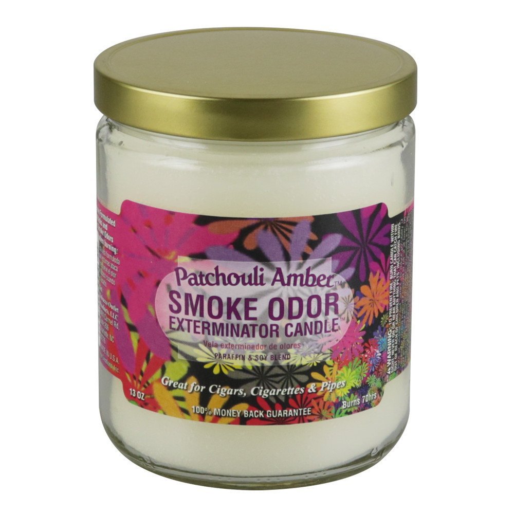 Smoke Odor 2-Wick Soy Wax Jar Candle  Patchouli & Cedarwood  13 Oz