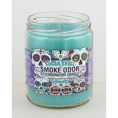 Smoke Odor Exterminator 13oz Jar Candle  Sugar Skull  13 Oz